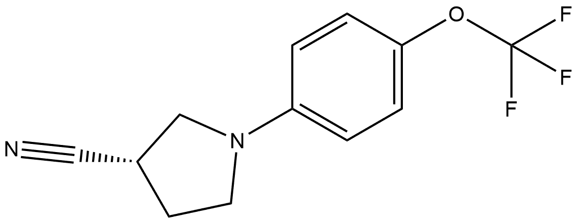 (3S)-1-[4-(Trifluoromethoxy)phenyl]-3-pyrrolidinecarbonitrile Structure