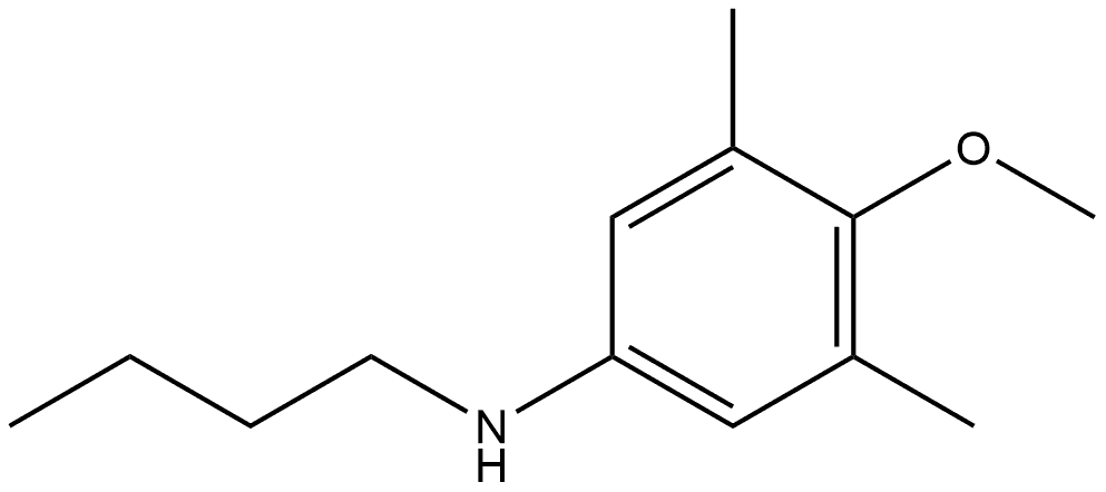 N-Butyl-4-methoxy-3,5-dimethylbenzenamine Structure
