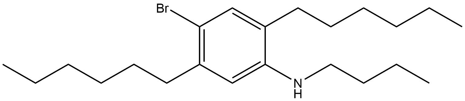 4-Bromo-N-butyl-2,5-dihexylbenzenamine Structure