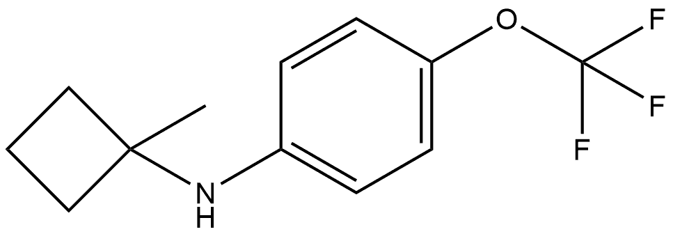 N-(1-Methylcyclobutyl)-4-(trifluoromethoxy)benzenamine 구조식 이미지