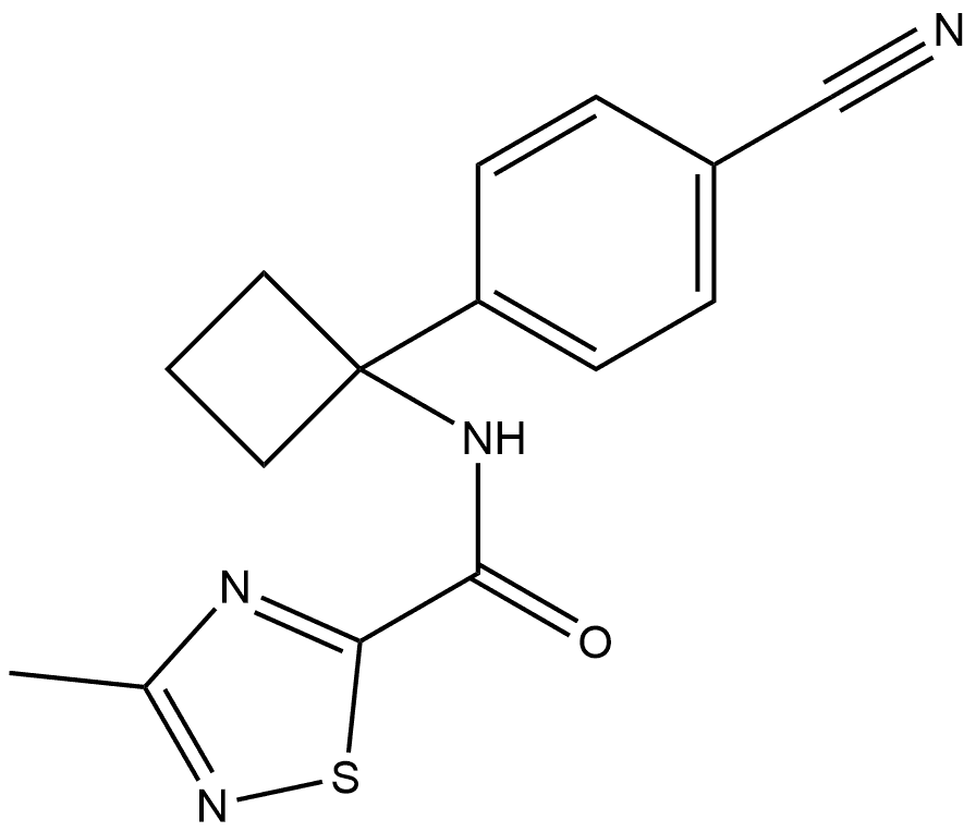 N-1-(4-Cyanophenyl)cyclobutyl-3-methyl-1,2,4-thiadiazole-5-carboxamide Structure