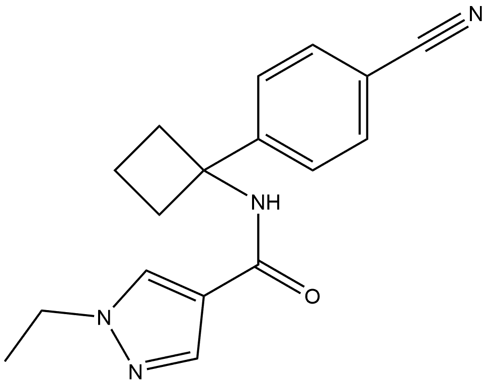 N-1-(4-Cyanophenyl)cyclobutyl-1-ethyl-1H-pyrazole-4-carboxamide Structure