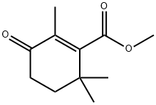 1-Cyclohexene-1-carboxylic acid, 2,6,6-trimethyl-3-oxo-, methyl ester 구조식 이미지