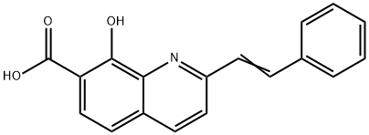 8-Hydroxy-2-styrylquinoline-7-carboxylic acid Structure