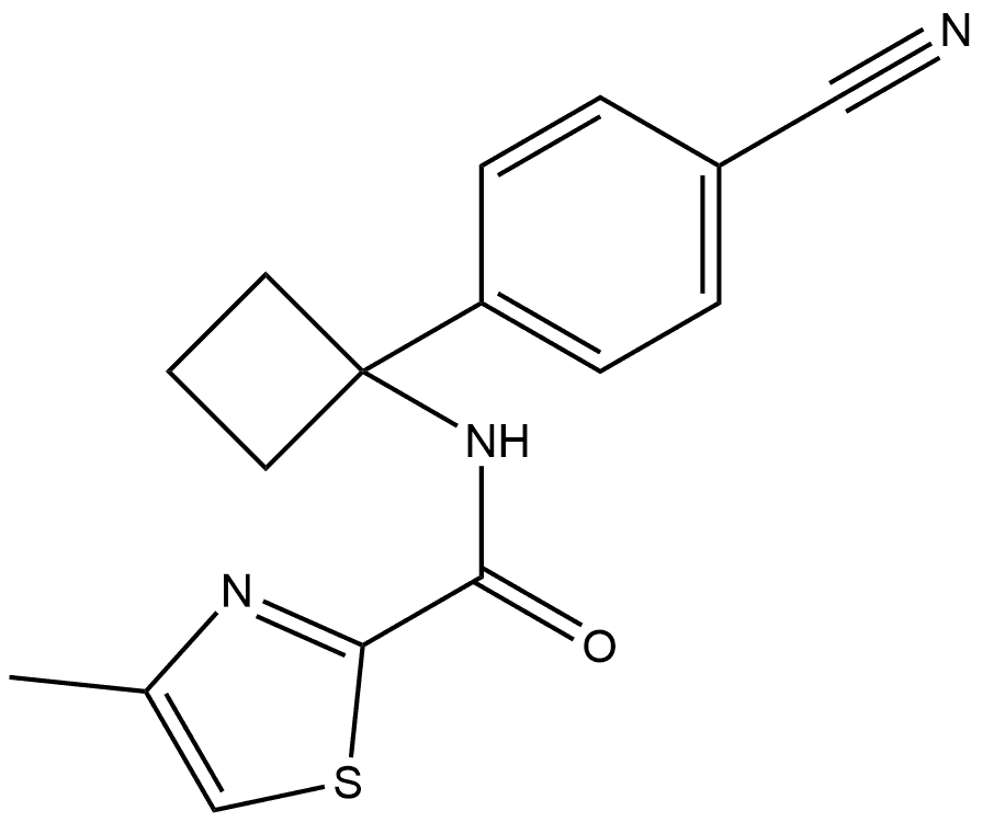 N-1-(4-Cyanophenyl)cyclobutyl-4-methyl-2-thiazolecarboxamide Structure