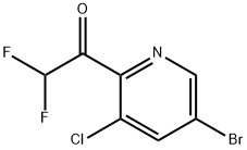 Ethanone, 1-(5-bromo-3-chloro-2-pyridinyl)-2,2-difluoro- Structure