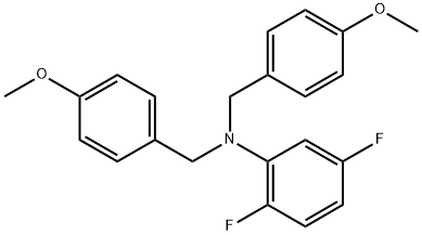 Benzenemethanamine, N-(2,5-difluorophenyl)-4-methoxy-N-[(4-methoxyphenyl)methyl]- Structure