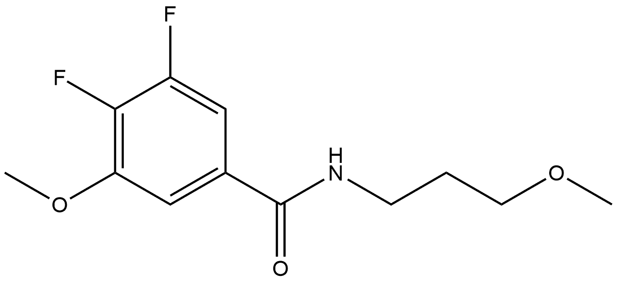 3,4-Difluoro-5-methoxy-N-(3-methoxypropyl)benzamide Structure
