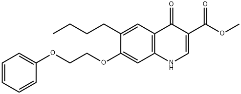 3-Quinolinecarboxylic acid, 6-butyl-1,4-dihydro-4-oxo-7-(2-phenoxyethoxy)-, methyl ester Structure