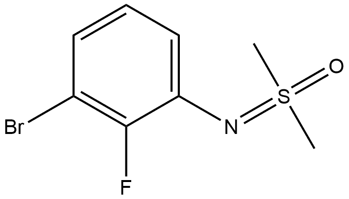 Benzenamine, 3-bromo-N-(dimethyloxido-λ4-sulfanylidene)-2-fluoro- 구조식 이미지