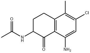 Acetamide, N-(8-amino-6-chloro-1,2,3,4-tetrahydro-5-methyl-1-oxo-2-naphthalenyl)- Structure