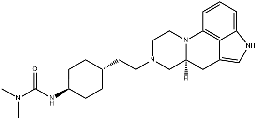 Urea, N'-[trans-4-[2-[(6aS)-4,6,6a,7,9,10-hexahydro-8H-pyrazino[1,2-a]pyrrolo[4,3,2-de]quinolin-8-yl]ethyl]cyclohexyl]-N,N-dimethyl- Structure