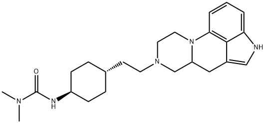 Urea, N'-[trans-4-[2-(4,6,6a,7,9,10-hexahydro-8H-pyrazino[1,2-a]pyrrolo[4,3,2-de]quinolin-8-yl)ethyl]cyclohexyl]-N,N-dimethyl- Structure