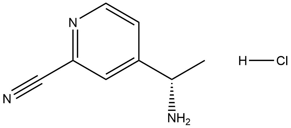 2-Pyridinecarbonitrile, 4-[(1S)-1-aminoethyl]-, hydrochloride (1:1) 구조식 이미지