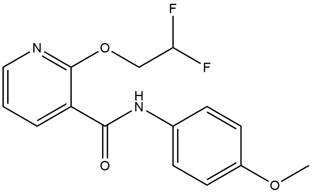 2-(2,2-Difluoroethoxy)-N-(4-methoxyphenyl)-3-pyridinecarboxamide Structure