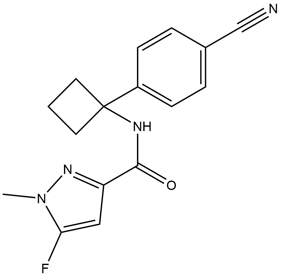 N-1-(4-Cyanophenyl)cyclobutyl-5-fluoro-1-methyl-1H-pyrazole-3-carboxamide Structure