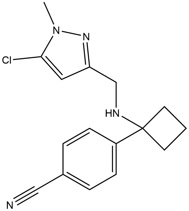 4-1-(5-Chloro-1-methyl-1H-pyrazol-3-yl)methylaminocyclobutylbenzonitrile Structure