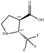 3-Pyrrolidinecarboxylic acid, 2-(trifluoromethyl)-, (2R,3R)-rel- 구조식 이미지