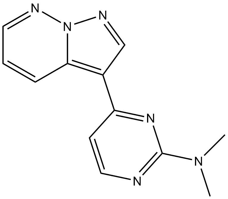 N,N-Dimethyl-4-pyrazolo[1,5-b]pyridazin-3-yl-2-pyrimidinamine Structure