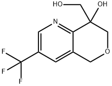 5H-Pyrano[4,3-b]pyridine-8-methanol, 7,8-dihydro-8-hydroxy-3-(trifluoromethyl)- Structure