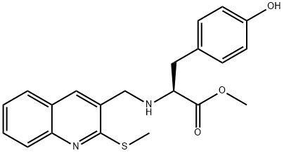 N-[[2-(Methylthio)-3-quinolinyl]methyl]-L-tyrosine methyl ester Structure
