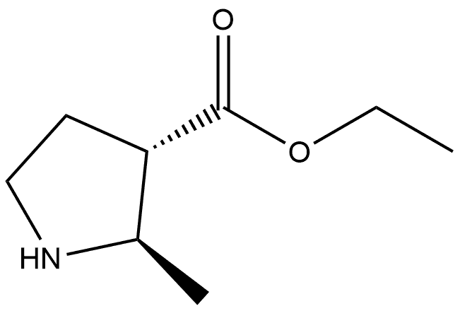 trans-2-Methyl-pyrrolidine-3-carboxylic acid ethyl ester Structure