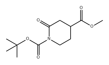 1,4-Piperidinedicarboxylic acid, 2-oxo-, 1-(1,1-dimethylethyl) 4-methyl ester Structure