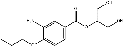 Benzoic acid, 3-amino-4-propoxy-, 2-hydroxy-1-(hydroxymethyl)ethyl ester Structure