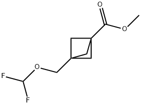 Methyl 3-(difluoromethoxymethyl)bicyclo[1.1.1]pentane-1-carboxylate Structure