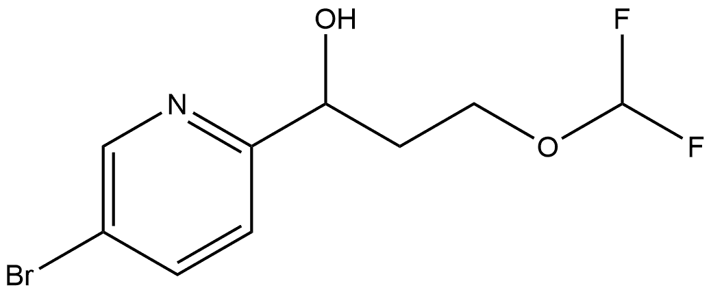 1-(5-Bromopyridin-2-yl)-3-(difluoromethoxy)propan-1-ol 구조식 이미지