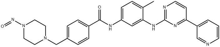 Benzamide, N-[4-methyl-3-[[4-(3-pyridinyl)-2-pyrimidinyl]amino]phenyl]-4-[(4-nitroso-1-piperazinyl)methyl]- Structure