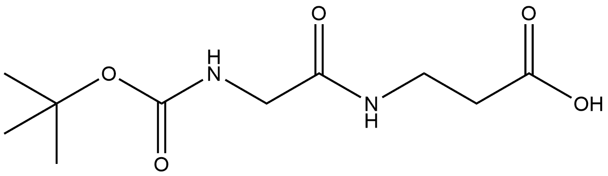 β-Alanine, N-[(1,1-dimethylethoxy)carbonyl]glycyl- Structure