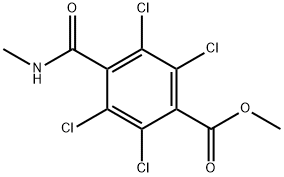 Benzoic acid, 2,3,5,6-tetrachloro-4-[(methylamino)carbonyl]-, methyl ester 구조식 이미지