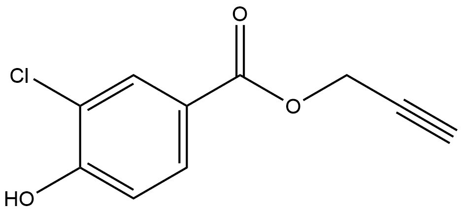 2-Propyn-1-yl 3-chloro-4-hydroxybenzoate Structure