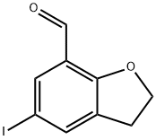 5-iodo-2,3-dihydro-1-benzofuran-7-carbaldehyde Structure