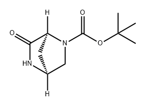 2,5-Diazabicyclo[2.2.1]heptane-2-carboxylic acid, 6-oxo-, 1,1-dimethylethyl ester, (1S,4S)- 구조식 이미지