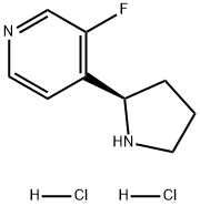 Pyridine, 3-fluoro-4-(2R)-2-pyrrolidinyl-, hydrochloride (1:2) Structure