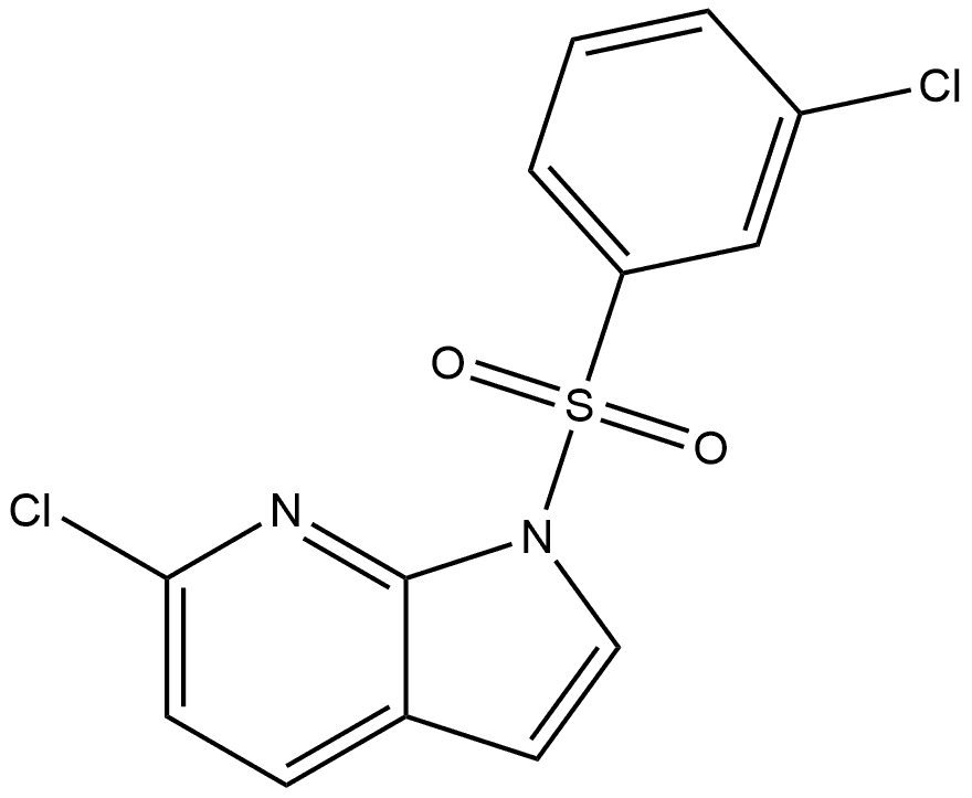 6-Chloro-1-(3-chloro-benzenesulfonyl)-1H-pyrrolo[2,3-b]pyridine Structure