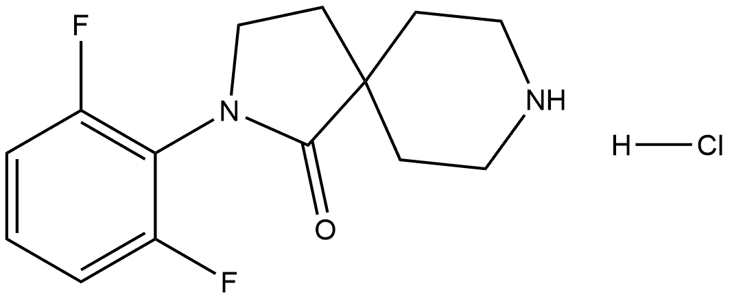 2-(2,6-Difluoro-phenyl)-2,8-diaza-spiro[4.5]decan-1-one hydrochloride Structure