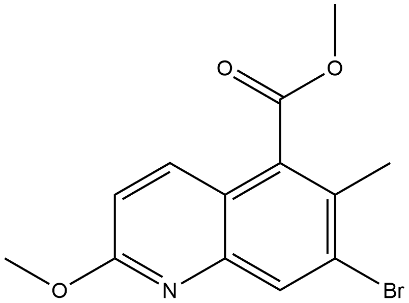 7-Bromo-2-methoxy-6-methyl-quinoline-5-carboxylic acid methyl ester Structure