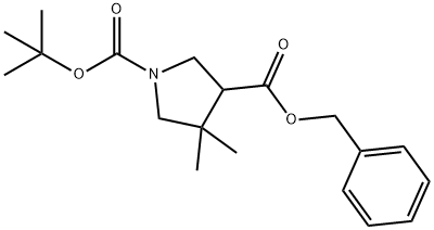 1-(1,1-Dimethylethyl) 3-(phenylmethyl) 4,4-dimethyl-1,3-pyrrolidinedicarboxylate 구조식 이미지