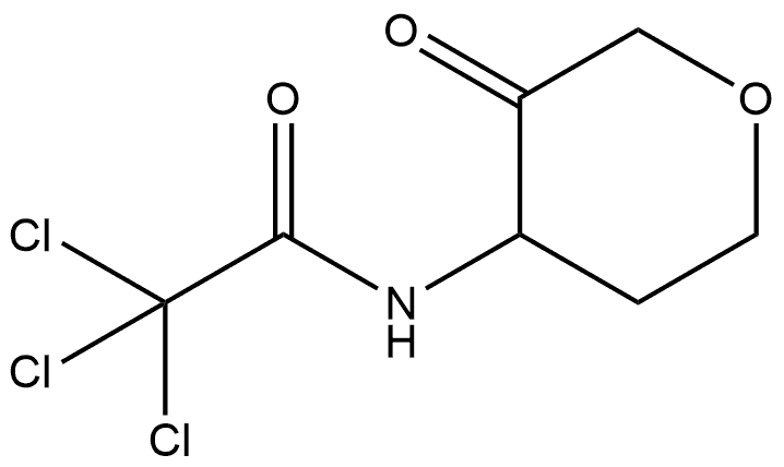 2,2,2-Trichloro-N-(3-oxo-tetrahydro-pyran-4-yl)-acetamide 구조식 이미지