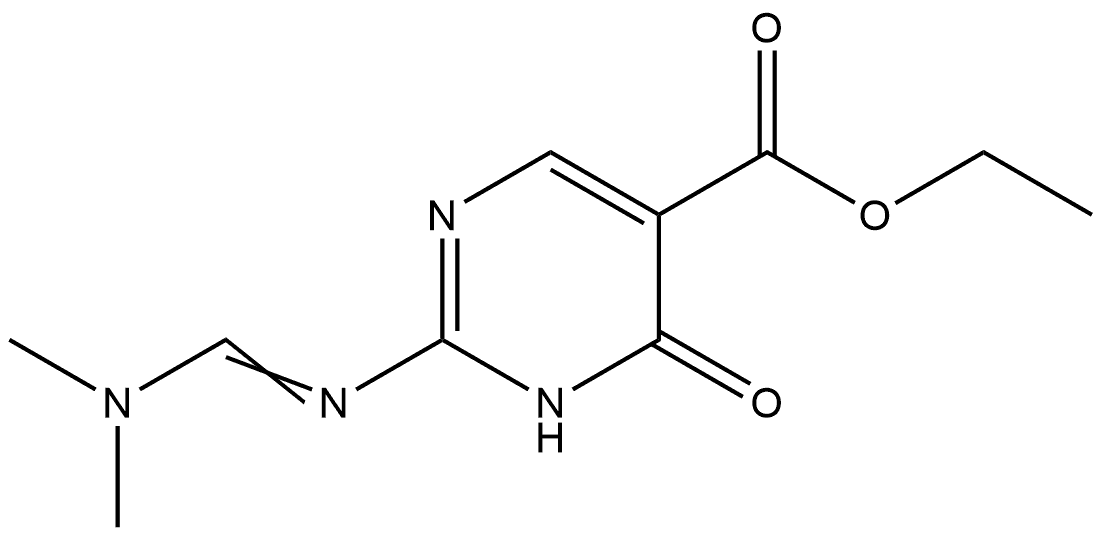 2-(Dimethylamino-methyleneamino)-4-hydroxy-pyrimidine-5-carboxylic acid ethyl ester Structure