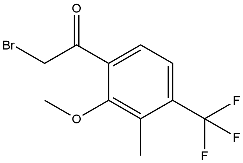 2-Bromo-1-[2-methoxy-3-methyl-4-(trifluoromethyl)phenyl]ethanone Structure