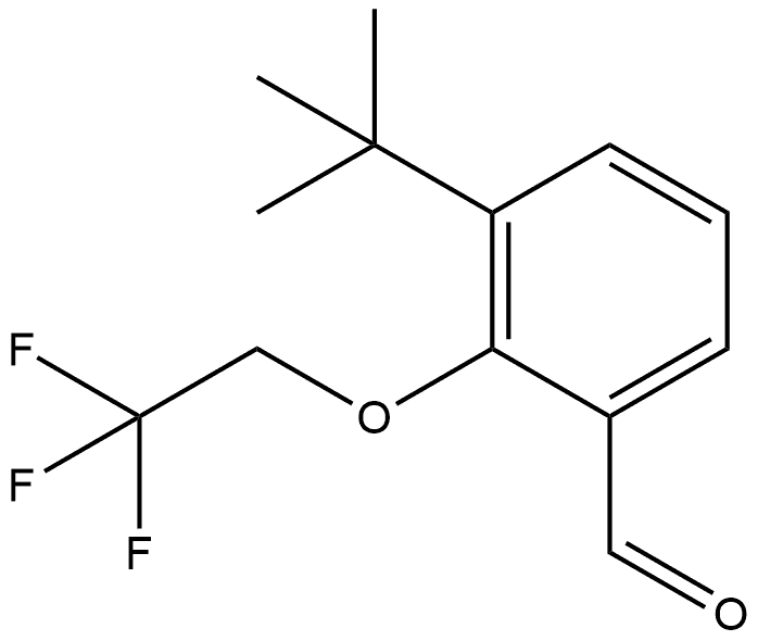 3-(1,1-Dimethylethyl)-2-(2,2,2-trifluoroethoxy)benzaldehyde Structure