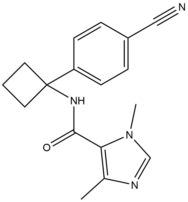 N-1-(4-Cyanophenyl)cyclobutyl-1,4-dimethyl-1H-imidazole-5-carboxamide Structure