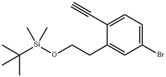 (5-Bromo-2-ethynylphenethoxy)(tert-butyl)dimethylsilane 구조식 이미지