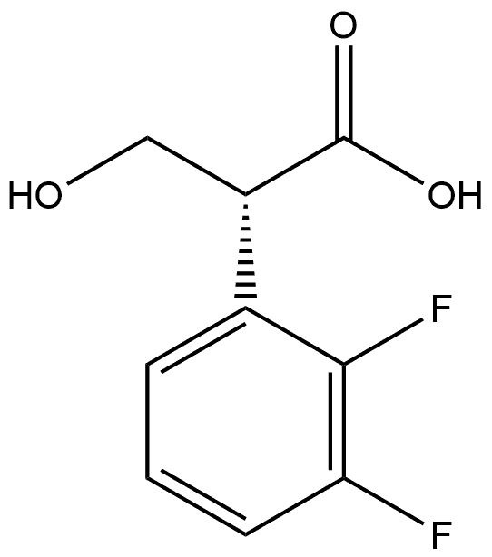 Benzeneacetic acid, 2,3-difluoro-α-(hydroxymethyl)-, (αR)- 구조식 이미지