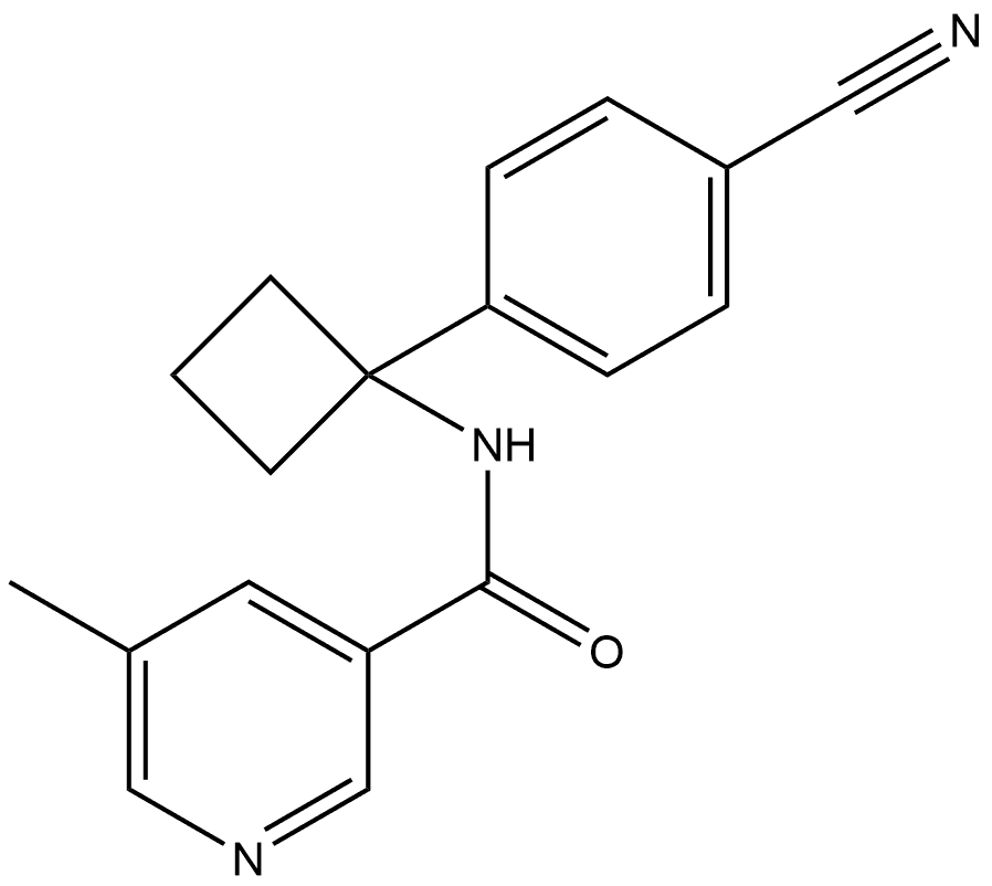 N-1-(4-Cyanophenyl)cyclobutyl-5-methyl-3-pyridinecarboxamide Structure