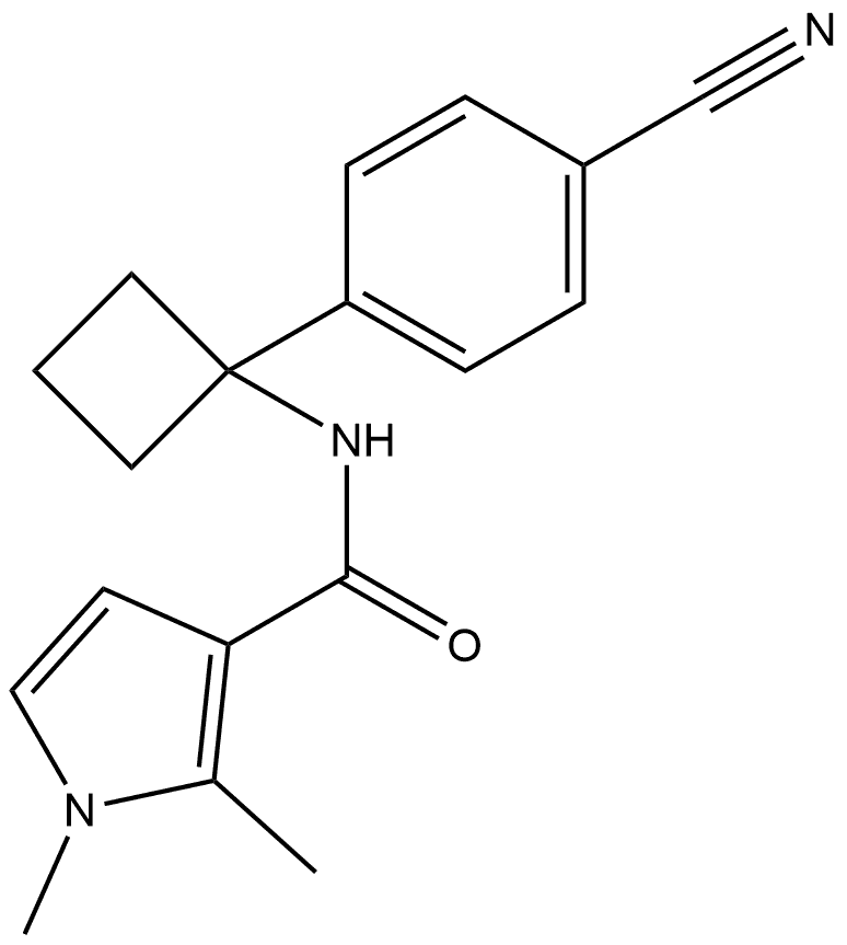 N-1-(4-Cyanophenyl)cyclobutyl-1,2-dimethyl-1H-pyrrole-3-carboxamide Structure